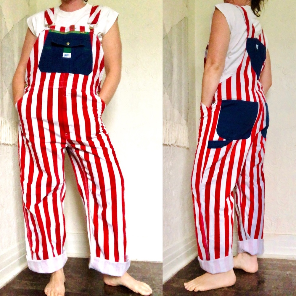 Liberty American Flag Overalls XL